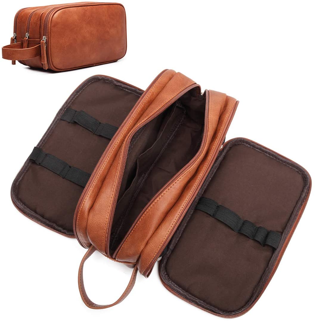 Leather Travel Kit Bag