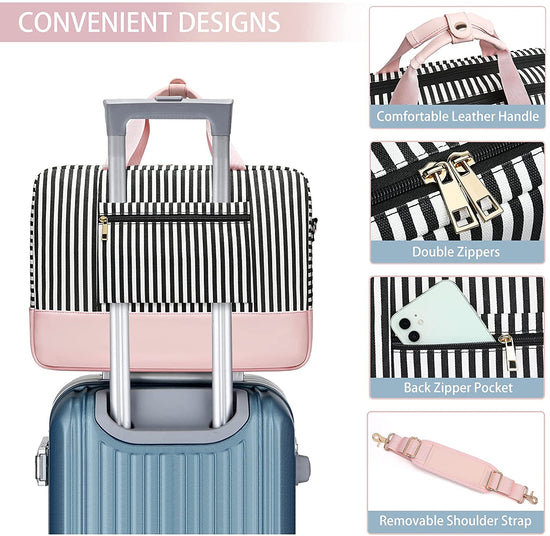 Pink Briefcase Messenger Bag