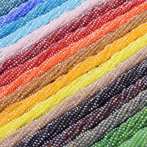 An array of colorful bead patterns