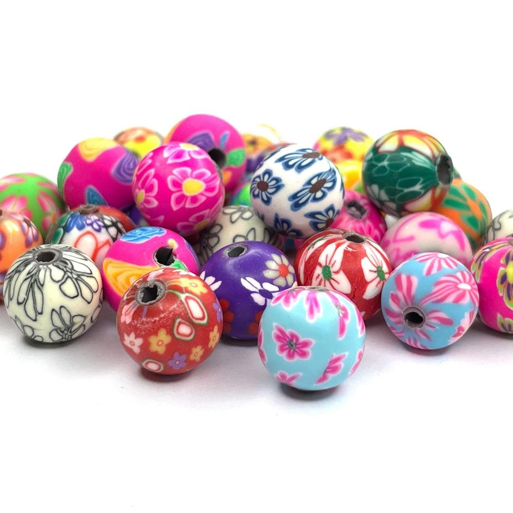 10mm Handmade Clay Fruit Beads for Kids 🍉🍓 – RainbowShop for Craft