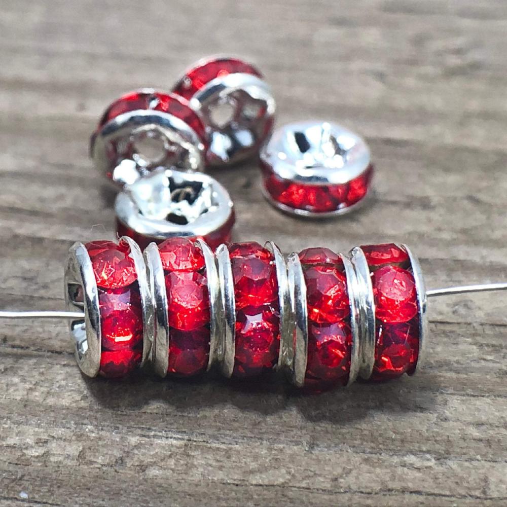 100pcs Light Peach Czech Rhinestone Rondelle Beads 🍑 – RainbowShop for  Craft