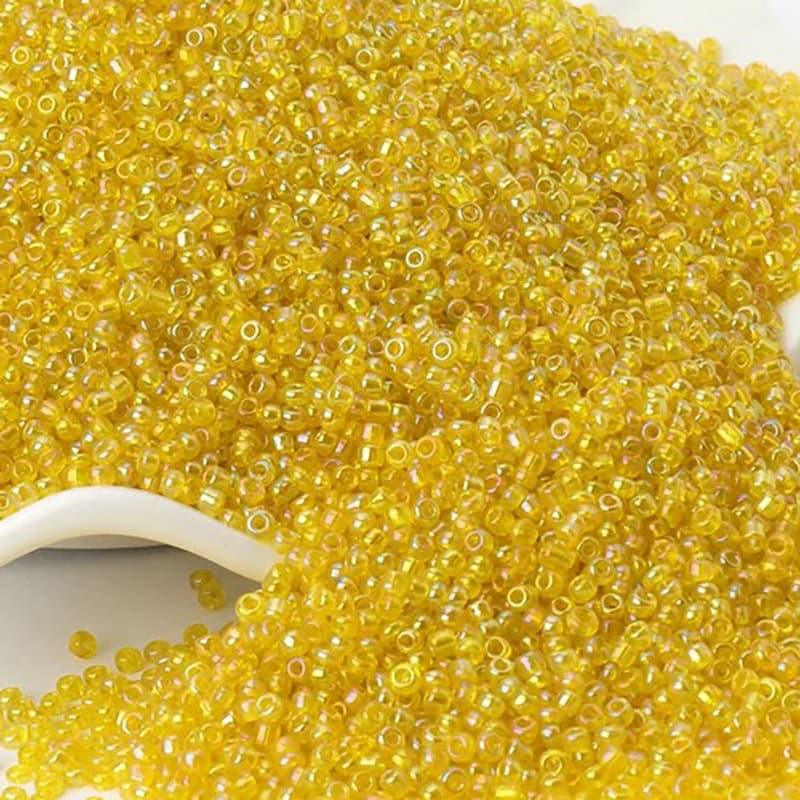 2mm Translucent AB Yellow Seed Beads 12/0 🌞🌟 – RainbowShop for Craft