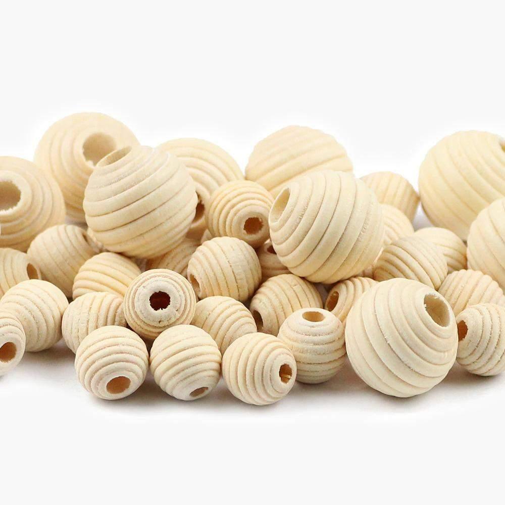 DIY 6-25mm Natural Wood Beads Spacer Eco-Friendly Unfinished