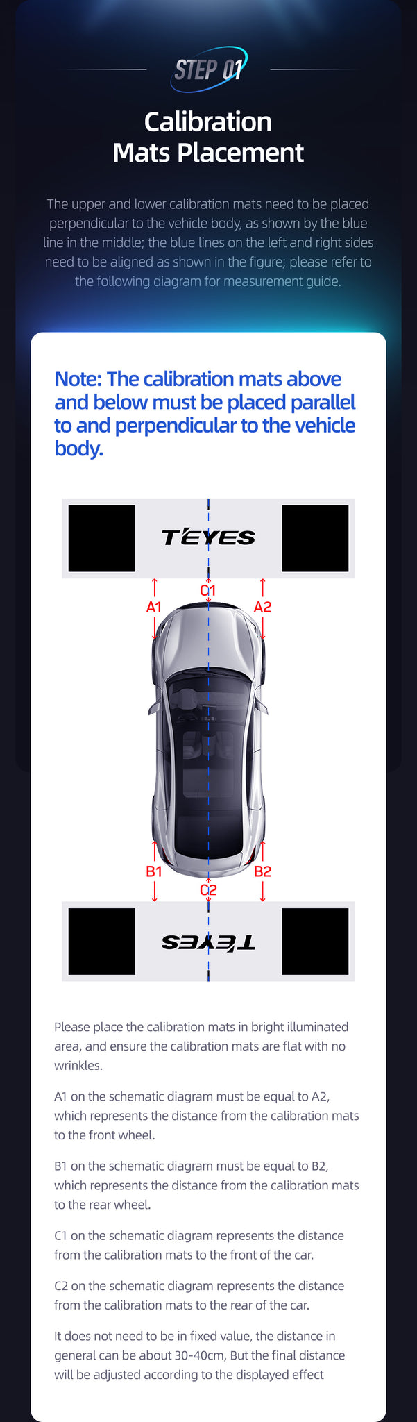 Step 1 Calibration Mats Placement