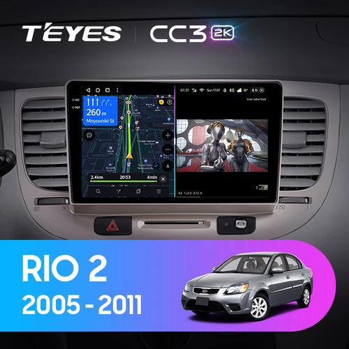 Android 11 2din Autoradio Multimedia für Kia Rio 2 Rio2 2005-2011