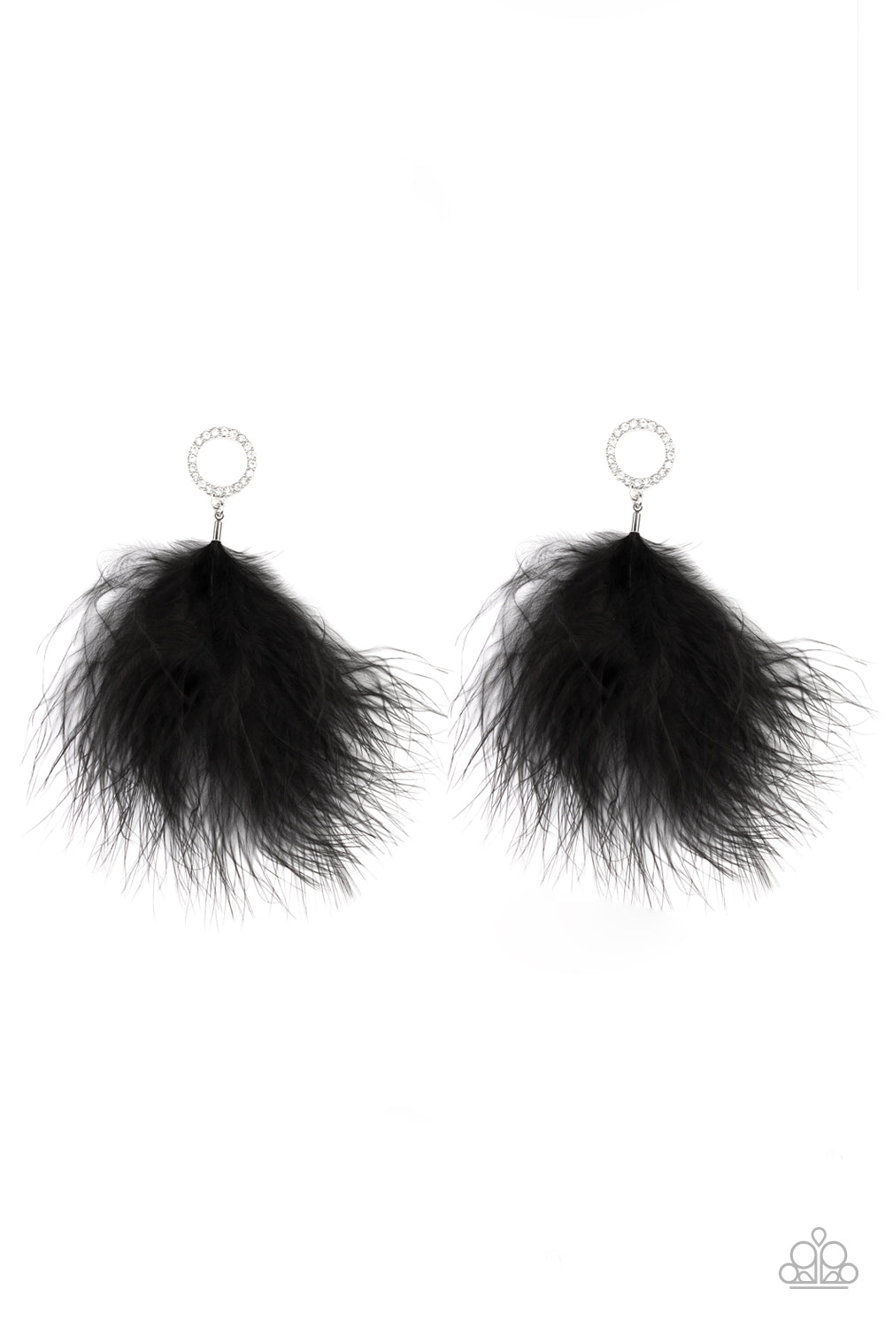 BOA Down - Black Earring Paparazzi
