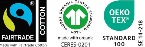 Fairtrade, Bio Baumwolle und Öko Zertifiziert