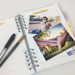 Cuaderno de viajes pagina con fotos