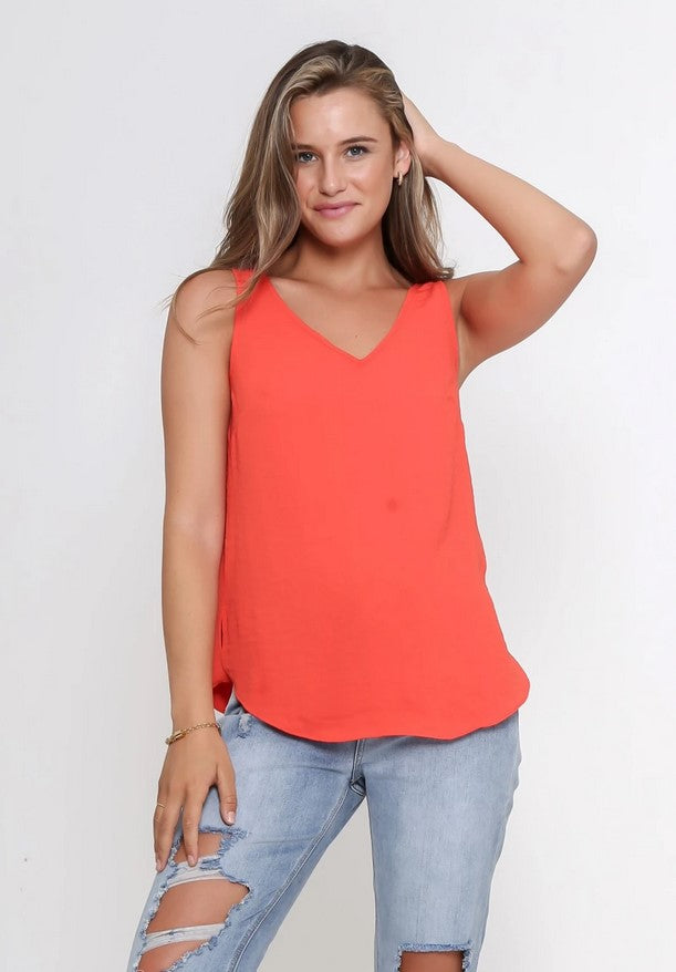 Lila Longline Cami Top in Brick Orange | OMNES | Tops | Sustainable &  Affordable Clothing | Shop Women's Fashion