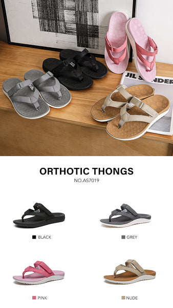 Arch Support Hook & Loop Orthotic Thongs
