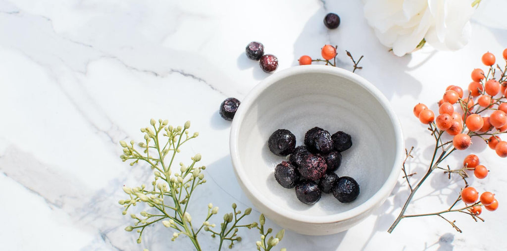 Acai berries in a cup