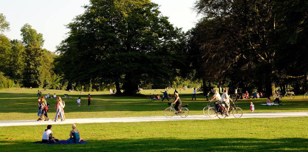 People sitting and relaxing in the park