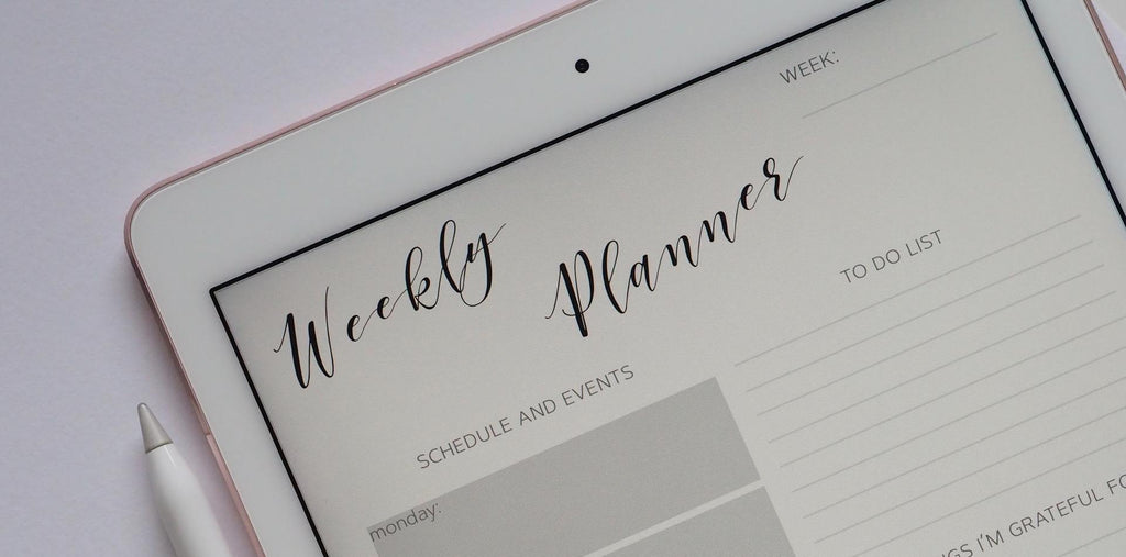 Weekly planner app on iPad