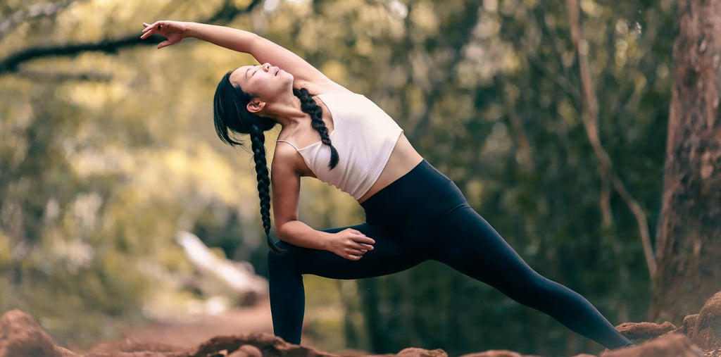 A women doing her workout ritual