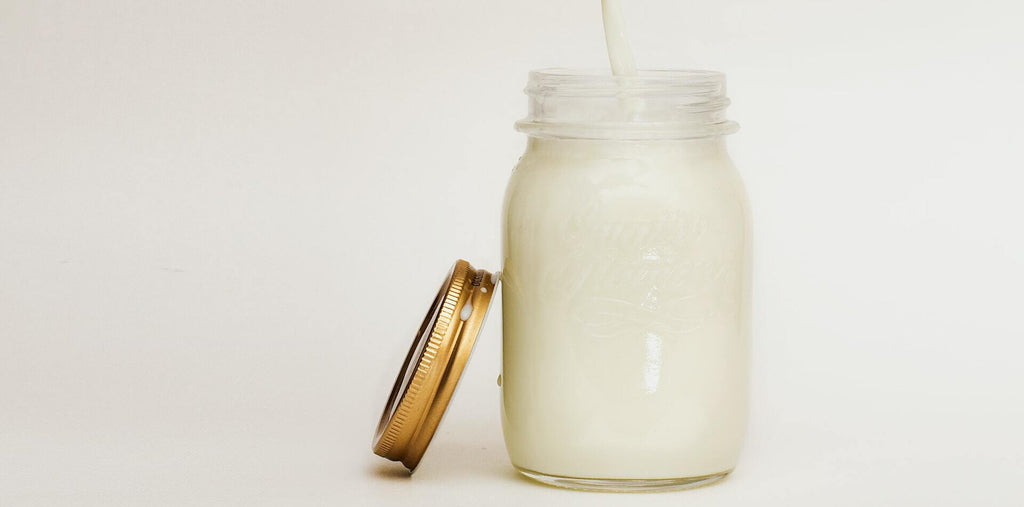 a jar of milk