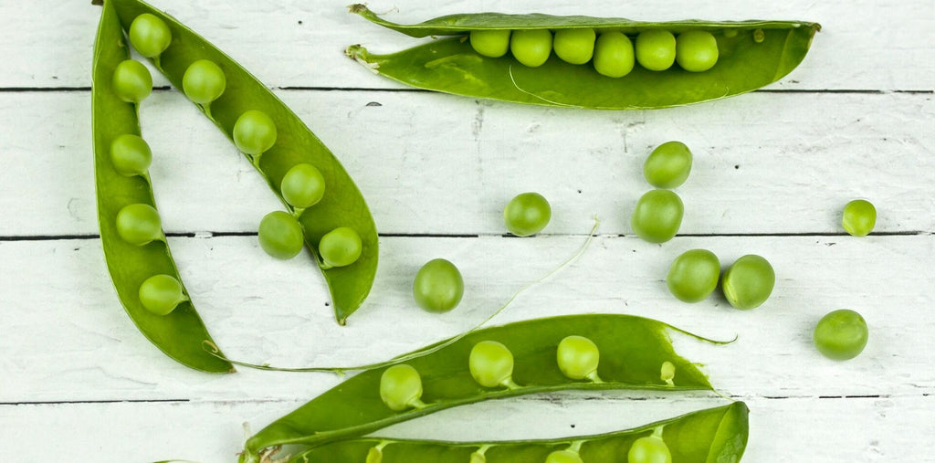 green peas on the table