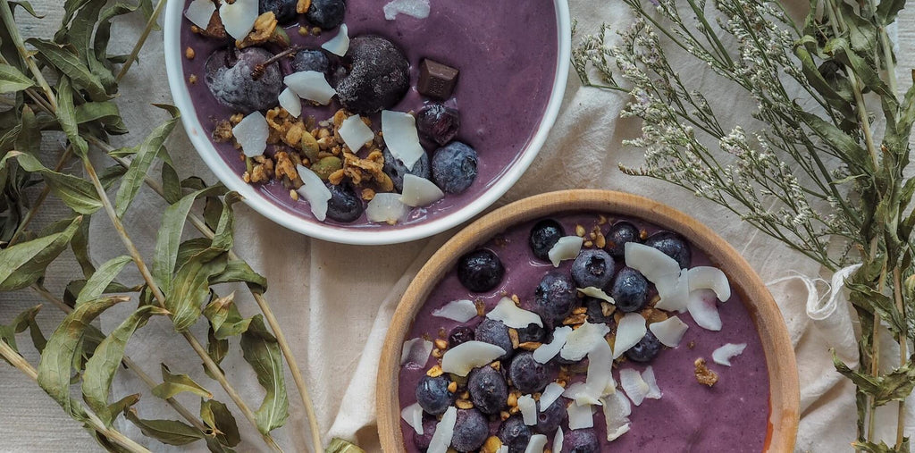 Bowl with acai berries