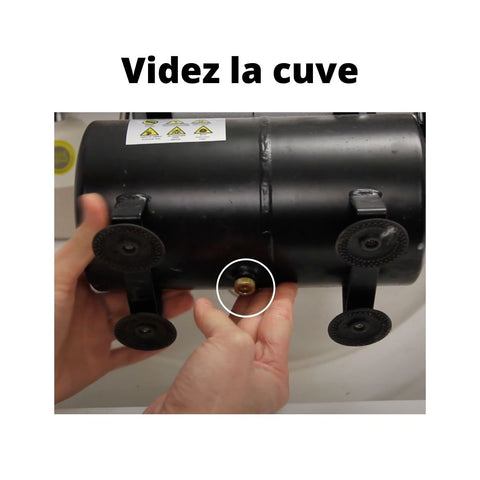 vidange cuve compresseur aérographe