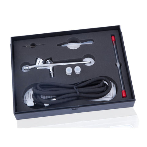 VEVOR Compresseur Aérographe Professionnel Kit Aérographe Complet Double  Action Pistolet Aérographe 0,2/0,3/0,8mm Pression Débit élevés Coffret  Décoration Patisserie Tatouage Ongle Maquillage Peinture