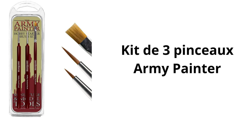 SET 3 PINCEAUX EN BOIS 1 2 3 POUR PEINTURE + 1 PINCEAU EN POILS DE