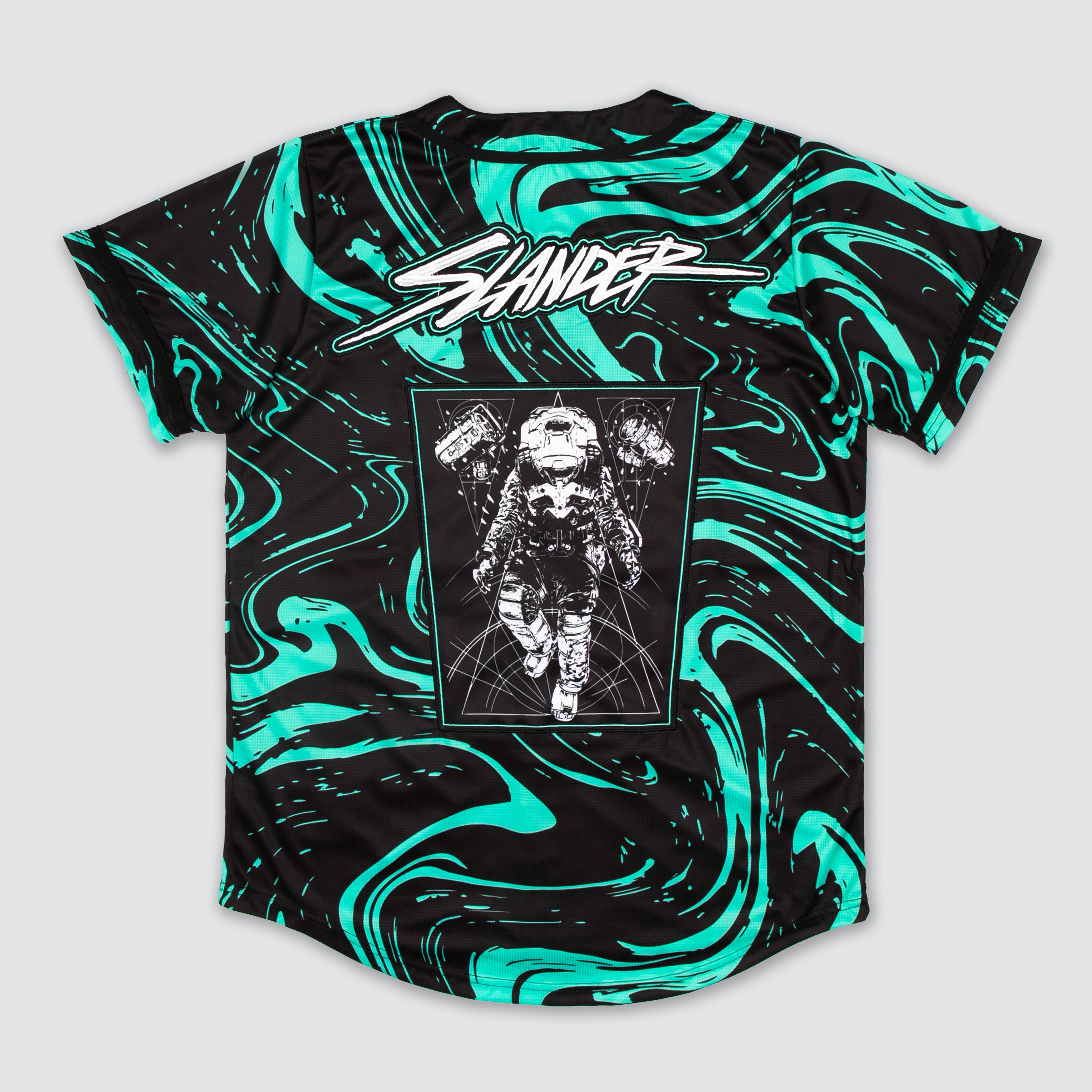 SPACEMAN JERSEY - MINT/BLACK MARBLE - Slander Merchandise product image