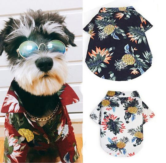 Camisa de estilo Hawaiana para perros