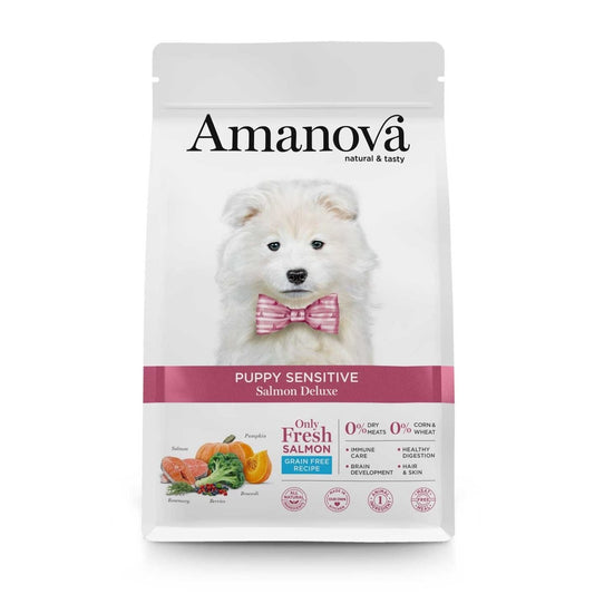 Amanova Puppy sensitive, Salmon Deluxe, Grainfree - Okidogi.store