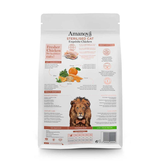 Amanova Sterilised Cat Exquisite Chicken 1,5kg - Okidogi.store