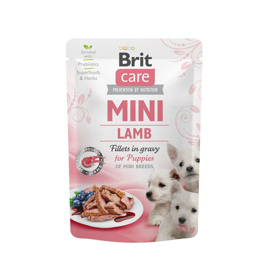 Brit Care Mini Pouches Puppy, Lamb Fillets in Gravy 85g - Okidogi.store