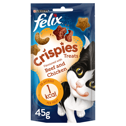 Felix Crispies Chicken and Beef Cat Treats 45g