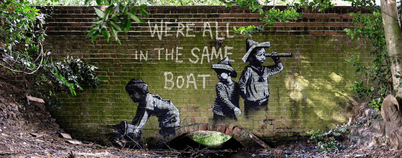 Les Enfants sur un Bateau Banksy