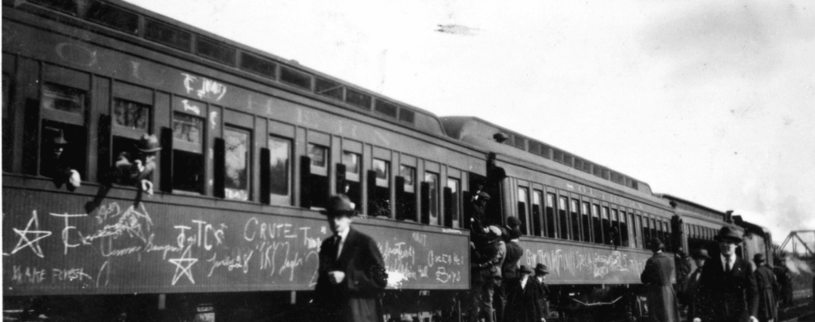 Graffitis sur les wagons dans les années 1920-1930