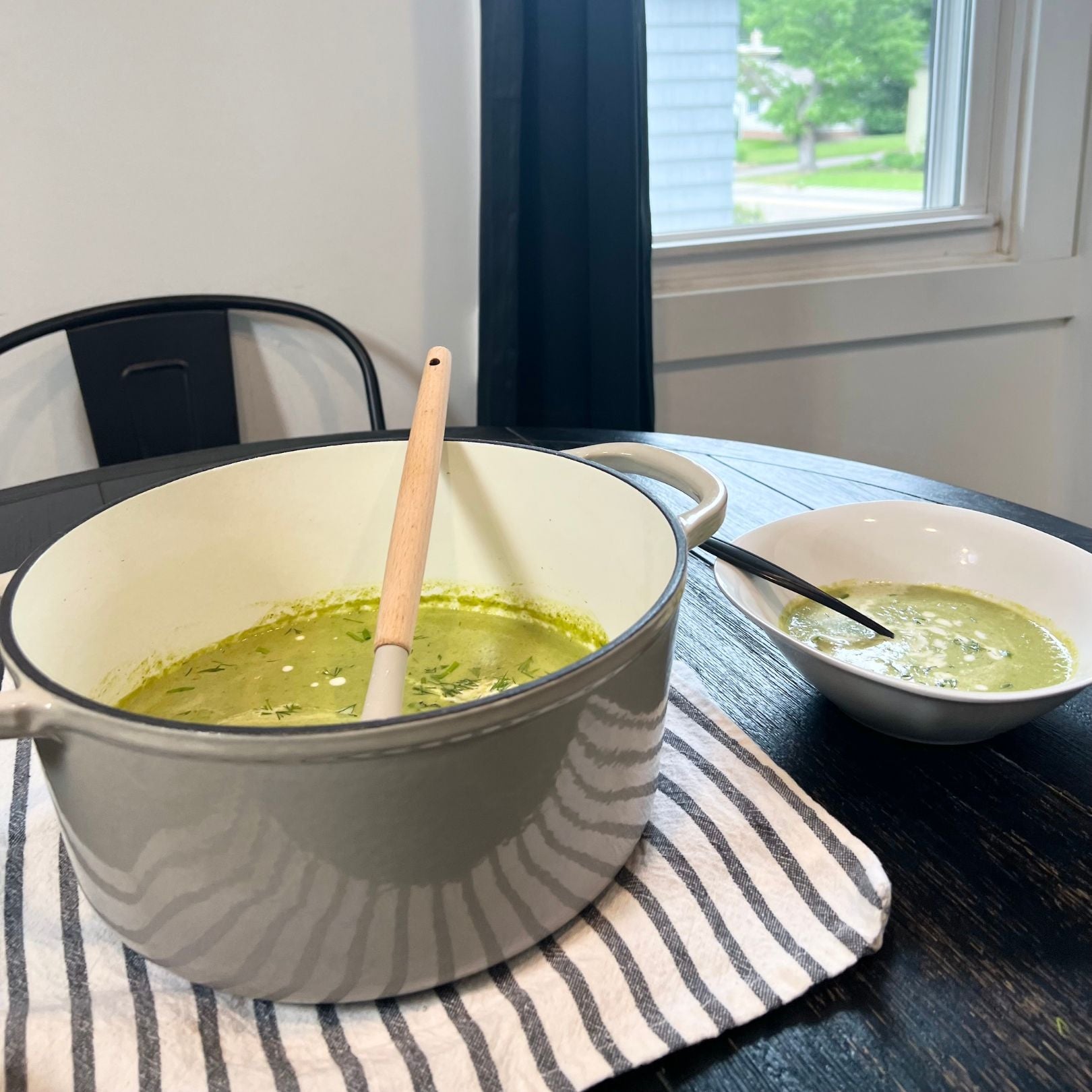 Asparagus Soup in Dutch Oven