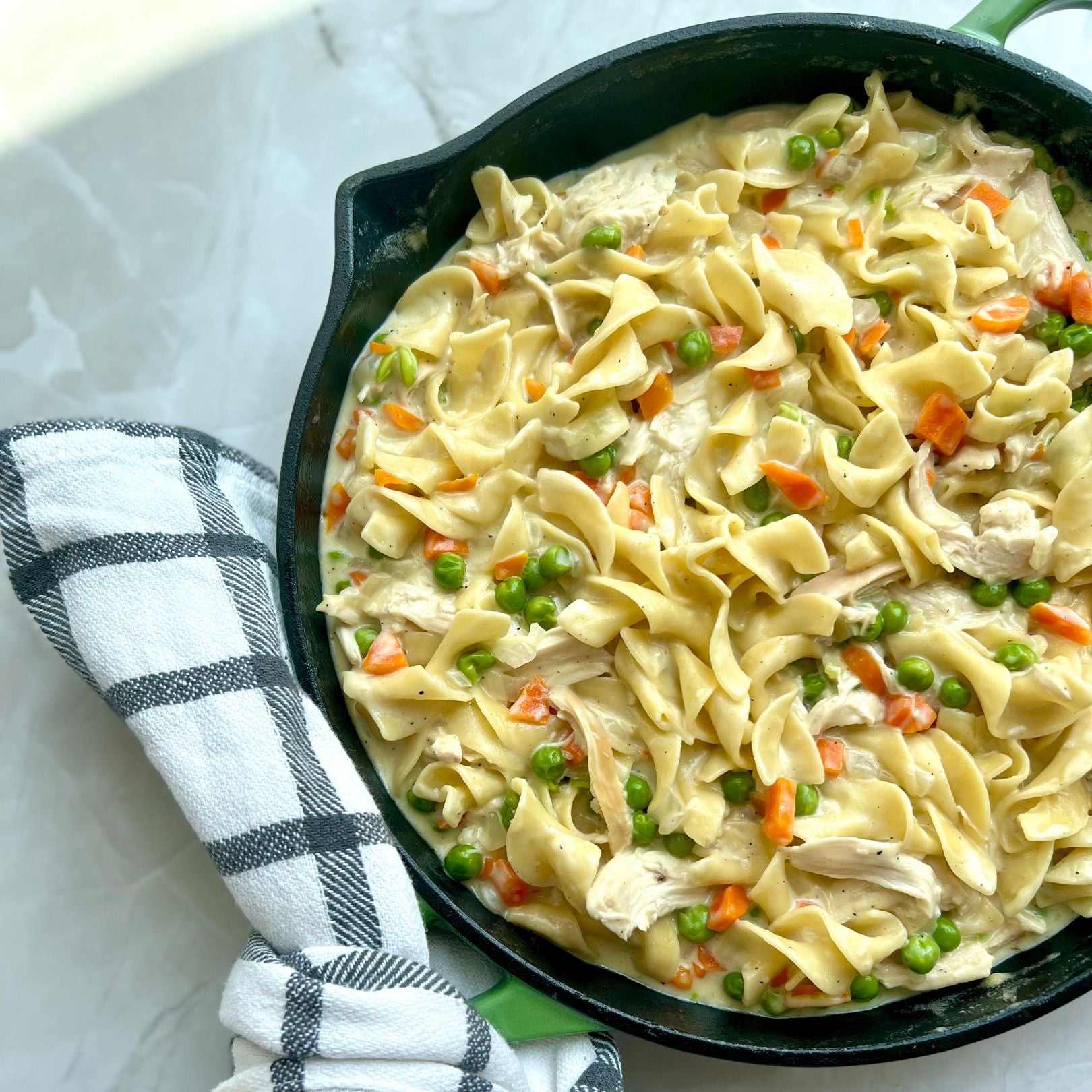 Creamy Mushroom Pasta in Bondi Blue Skillet