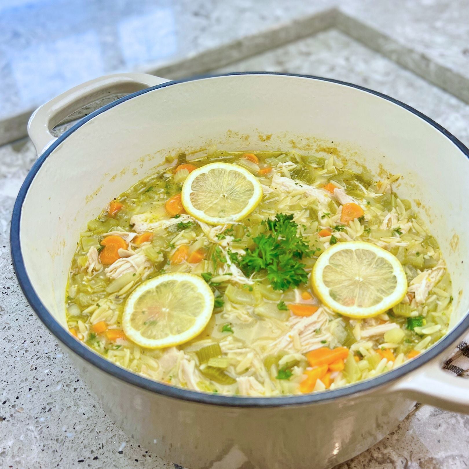 Lemon Chicken Orzo Soup Recipe