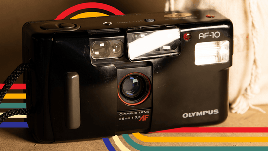 Olympus AF-10 35mm point and shoot film camera