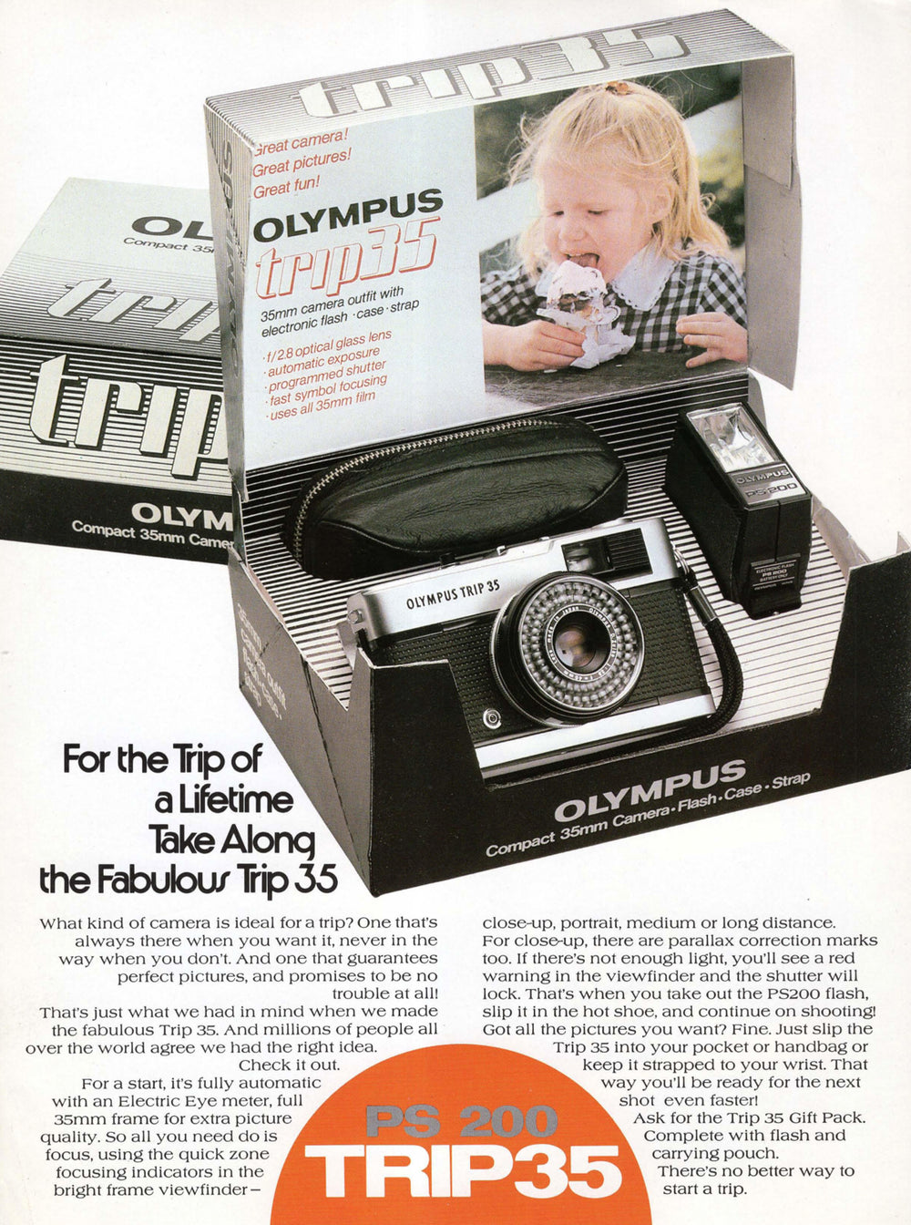 Vintage Olympus Trip advert