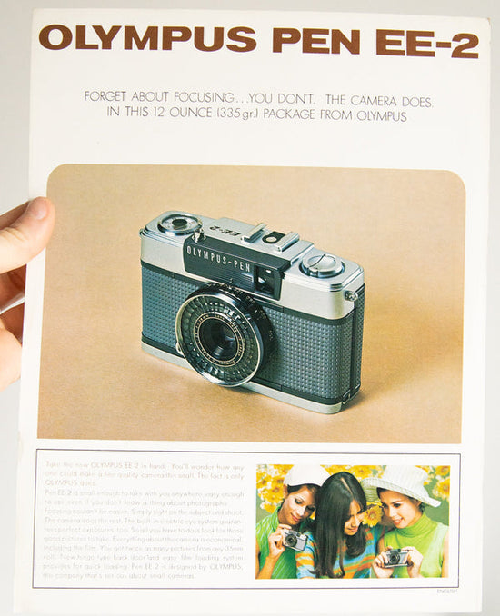 Vintage advertisement of the Olympus Pen EE-2