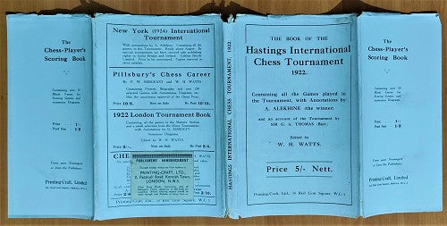 Antique Chess book Alekhine tournaments in New York 1924-27