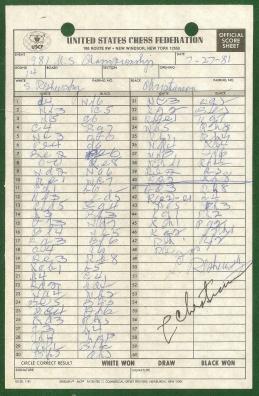 Baden-Baden 1981 Chess Tournament (Score Sheets) by Miles, Anthony