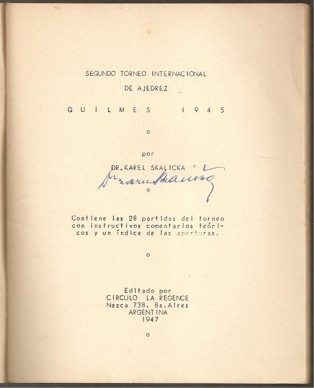 Segundo Torneo Internacional de Ajedrez Quilmes 1945