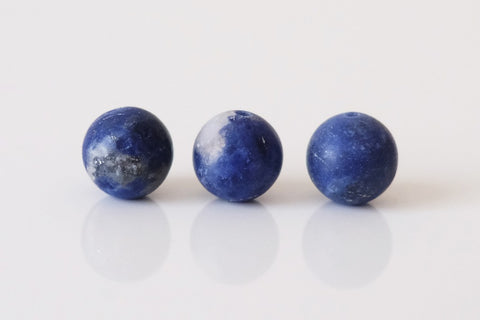 matte ronde lapis lazuli kralen om juwelen te maken