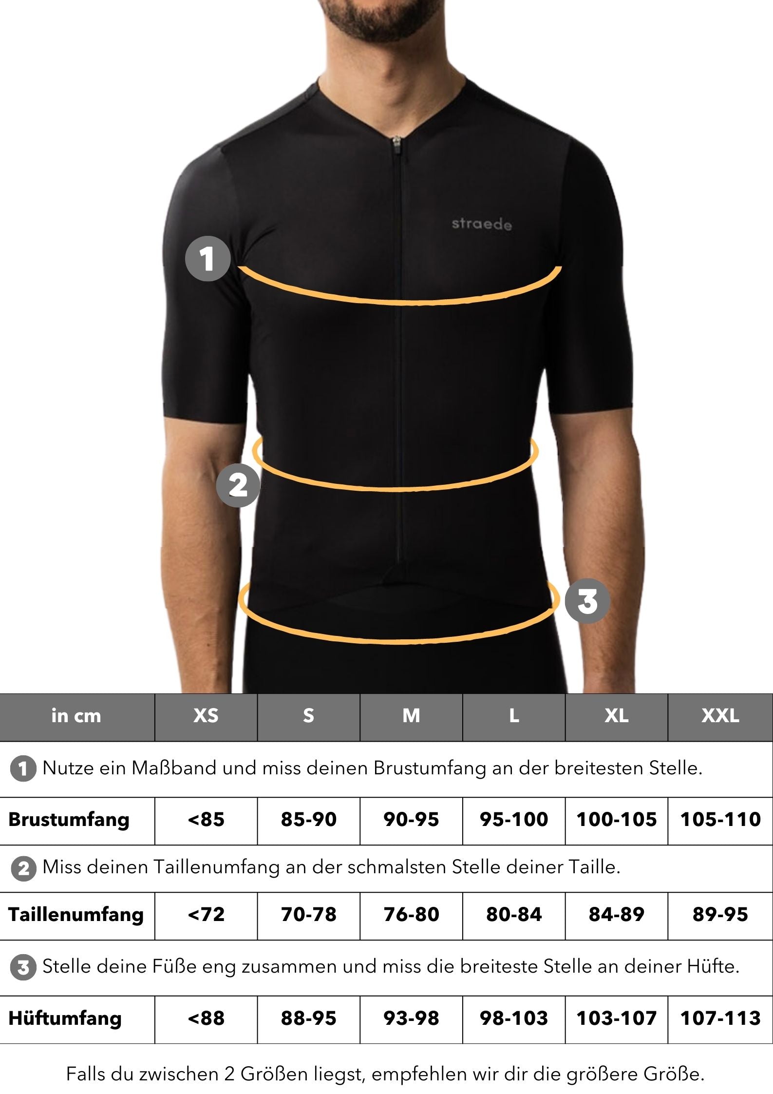 Size table and size guide for Aerlig Men