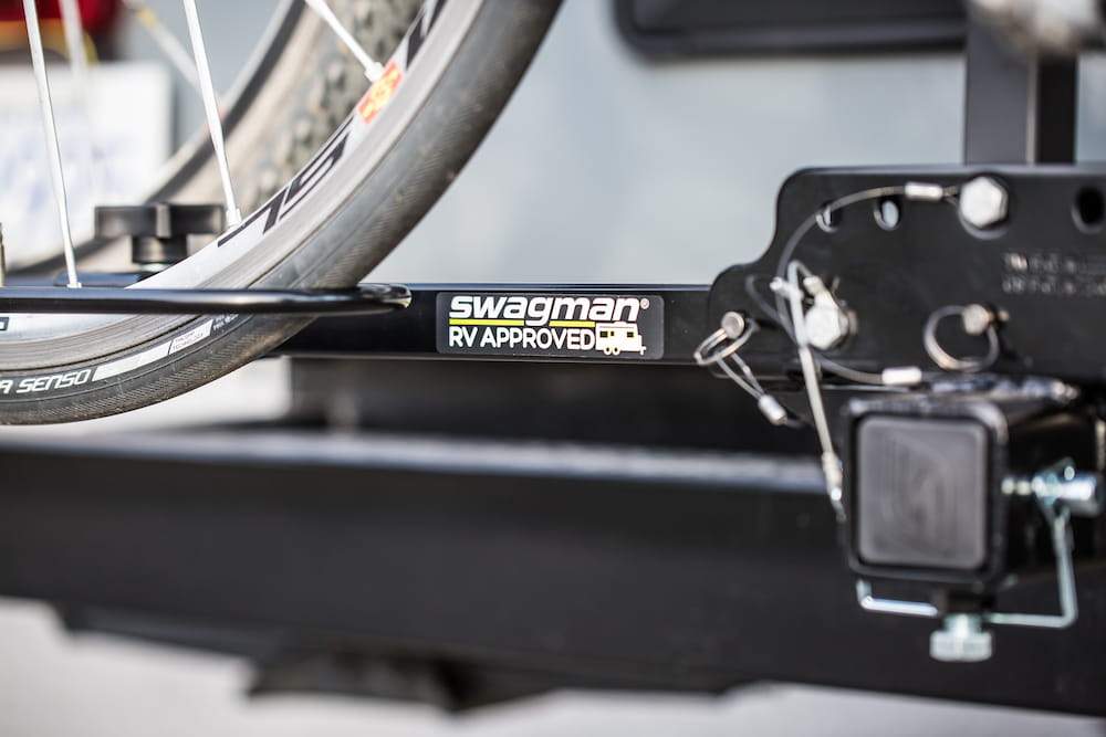 swagman traveler xc2 rv approved hitch mount bike rack