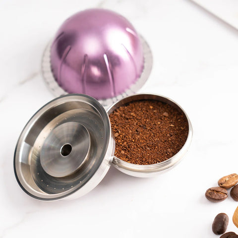 ecological method, reusable pod, nespresso vertuo refillable pod ,capsule, eco friendly,reusable nespresso pods,reusable nespresso vertuo pods, sustainable, nespresso vertuo reusable pods,