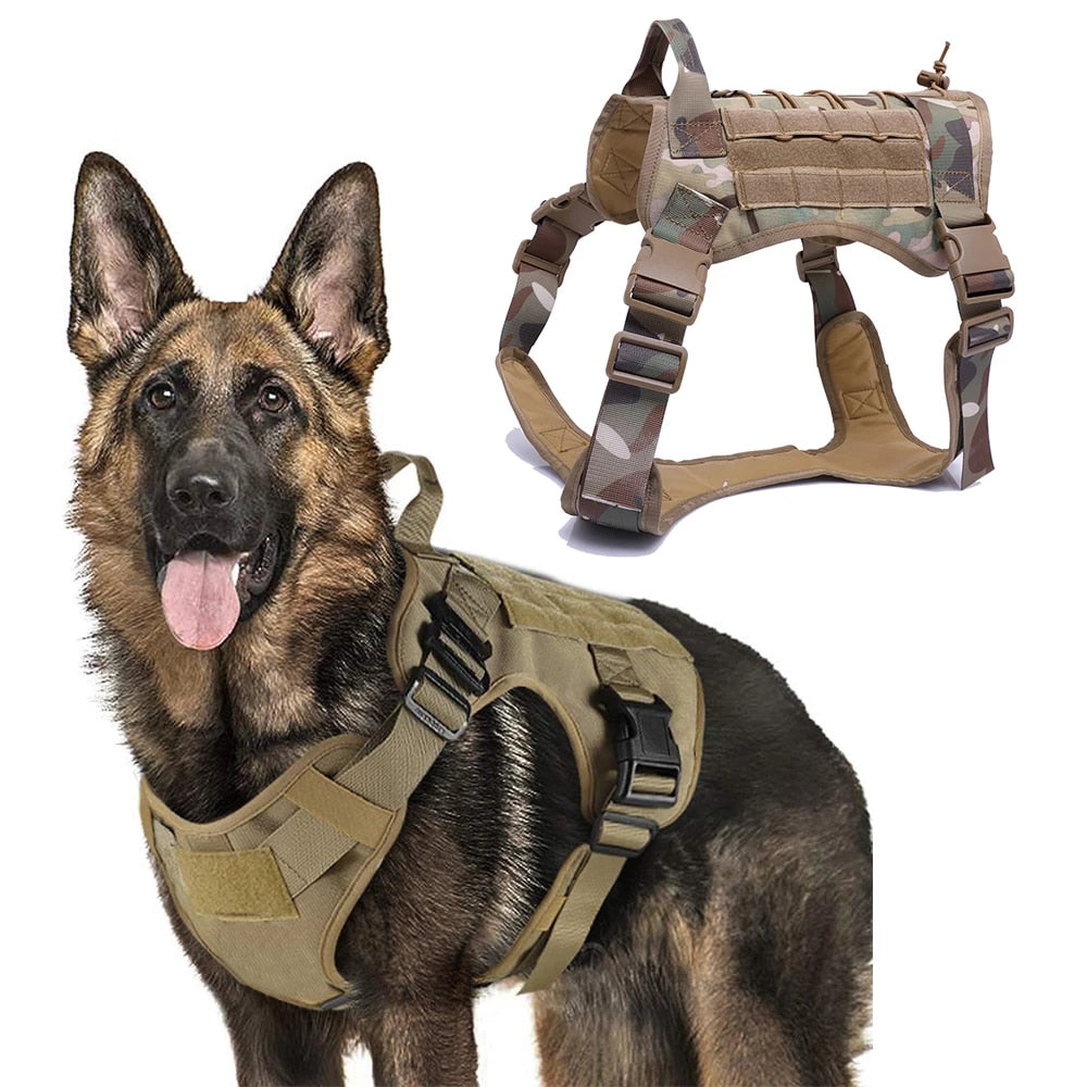 Arnés perros táctico militar Clip frontal K9 Chaleco duradero para perros. | Mascotalux