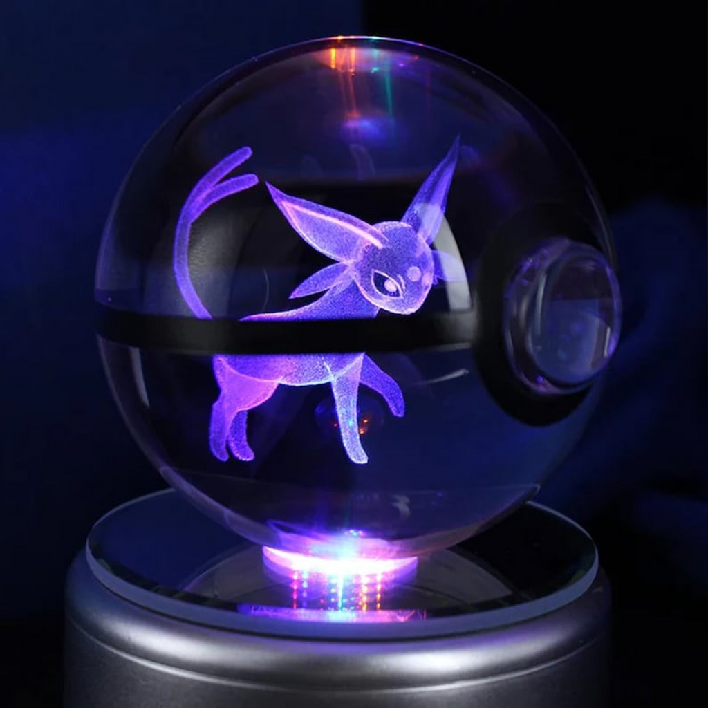Pokéball Lumineuse en Cristal Pokémon Noctali • La Pokémon Boutique