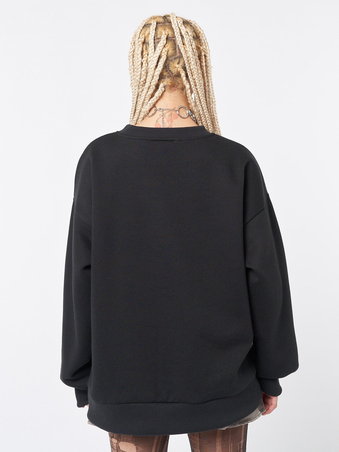 Overthinker Black Lace Up Sweatshirt | Minga US