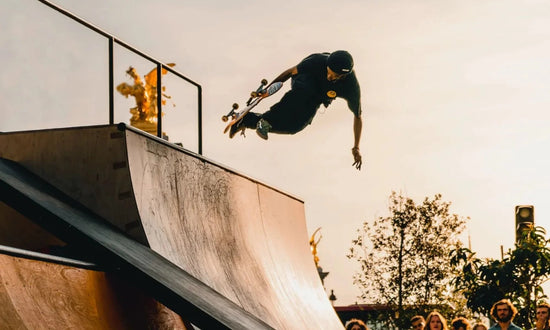 How to drop in on vert skate ramp