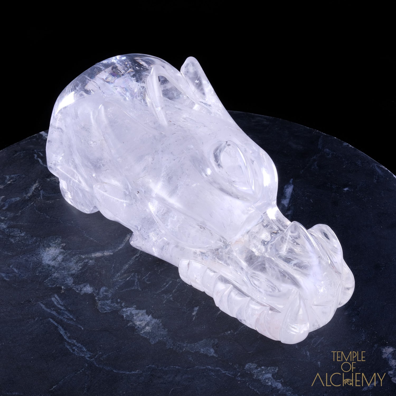 Citrine Dragon Crystal Skull by Leandro Souza - Temple of Alchemy